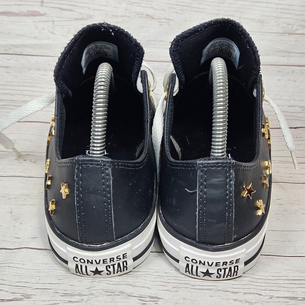 Converse Athletic Shoes Women's Black Gold US 8 Star Studded Low Top - Picture 4 of 8